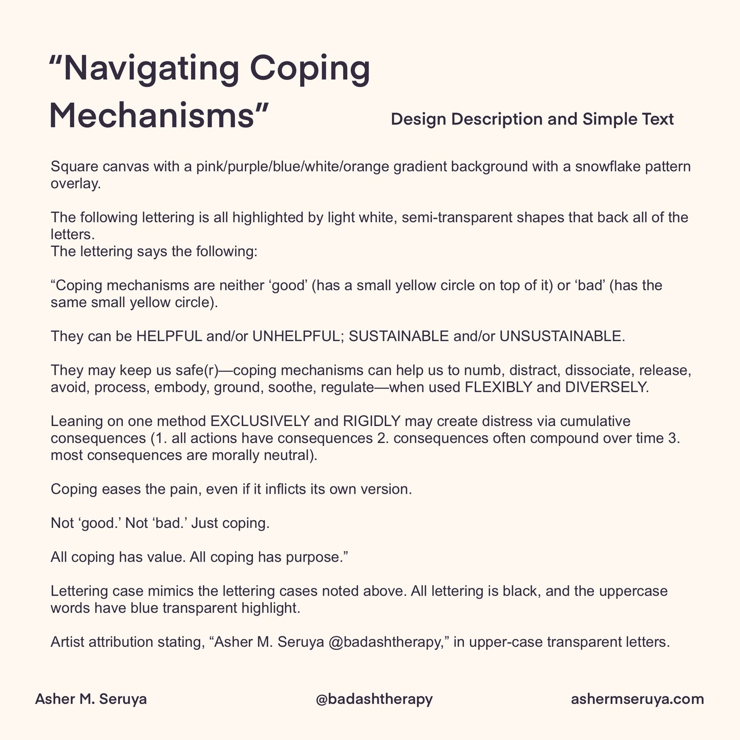 Navigating Coping Mechanisms Digital Artwork - Illustrated Infographic