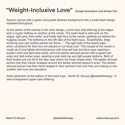 Weight-Inclusive Love Digital Artwork - Art & Illustration
