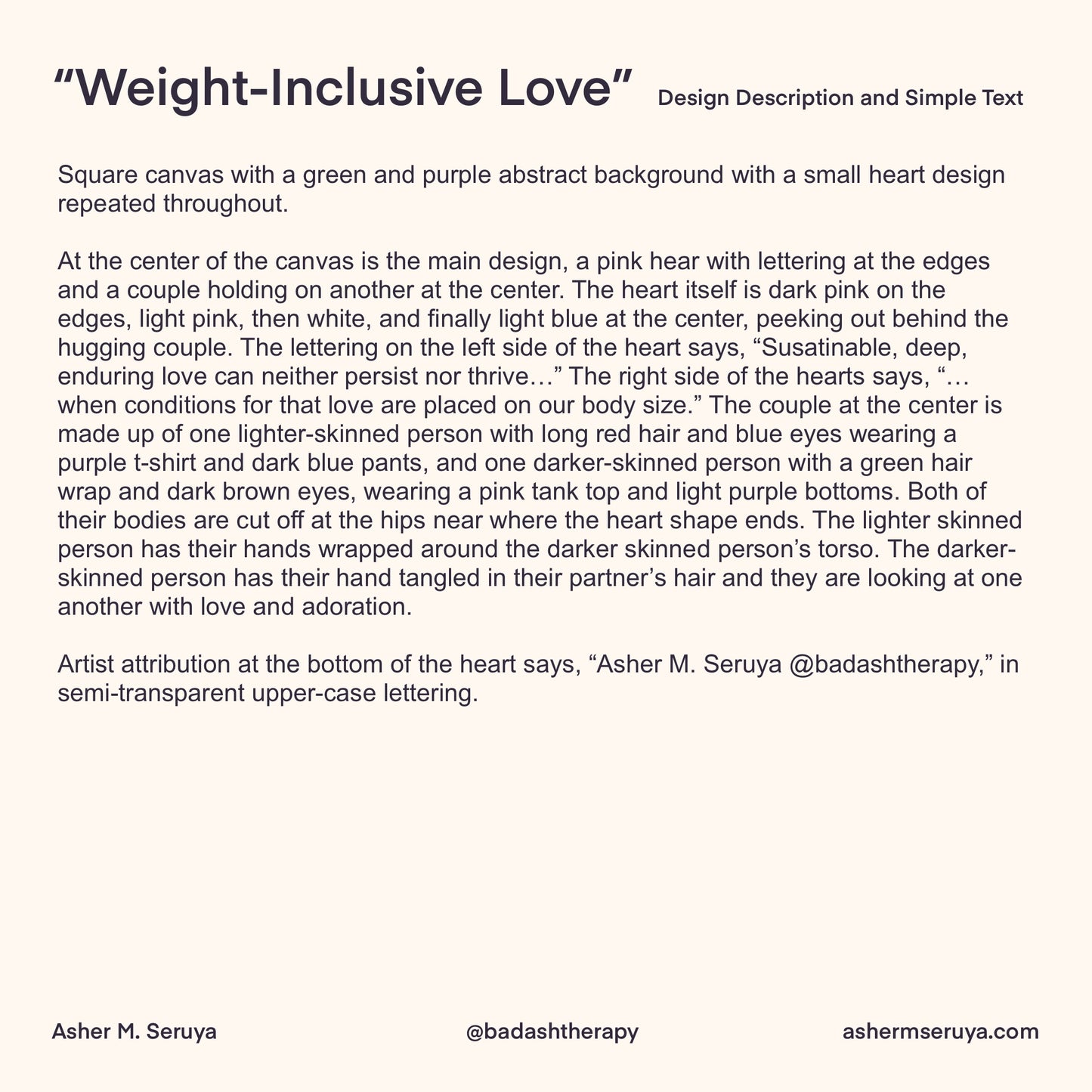 Weight-Inclusive Love