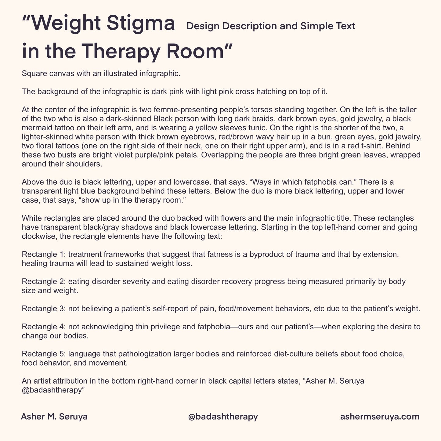 Weight Stigma in the Therapy Room - Illustrated Infographic