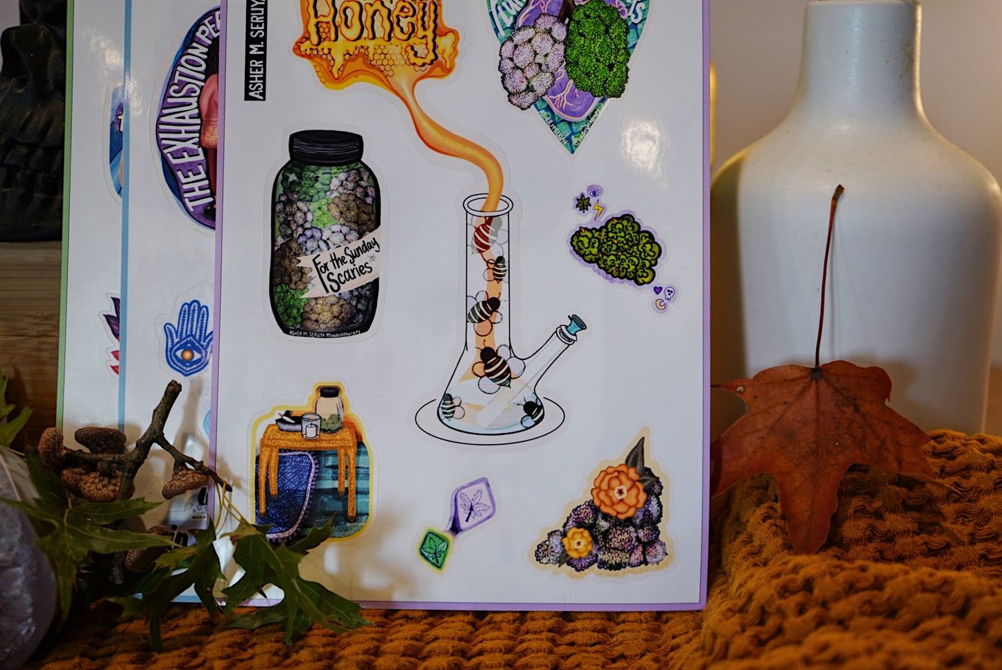 Cannabis Themed Sticker Sheet