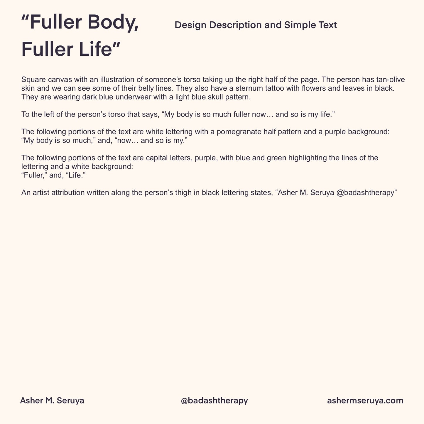 Fuller Body, Fuller Life - Art & Illustration