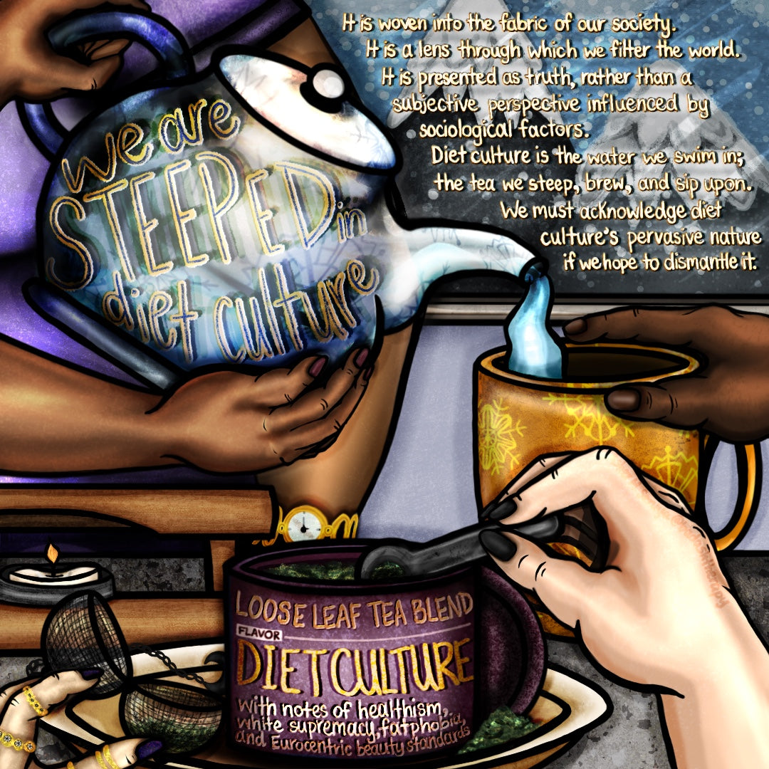 Steeping in Diet Culture Digital Artwork - Art & Illustration