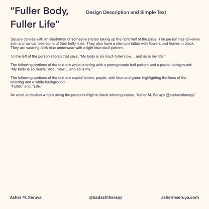 Fuller Body, Fuller Life Digital Artwork - Art & Illustration