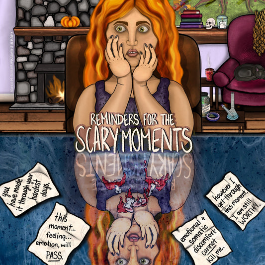 Reminders for the Scary Moments Digital Artwork - Illustrated Infographic