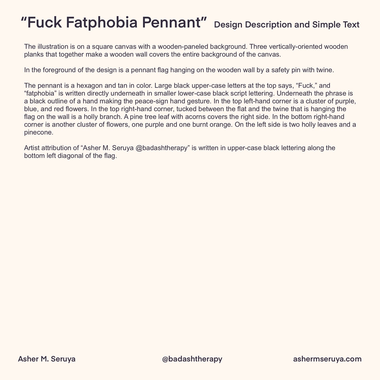 Fuck Fatphobia Pennant - Art & Illustration