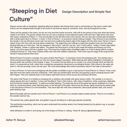 Steeping in Diet Culture Digital Artwork - Art & Illustration